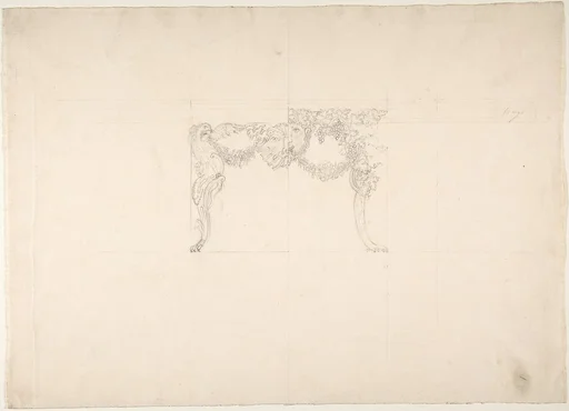 Table Design with Bacchus and Boar's Head, and Alternate Design