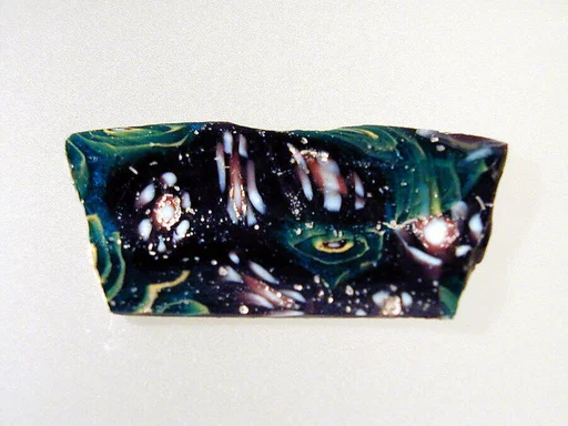 Glass mosaic carinated dish fragment