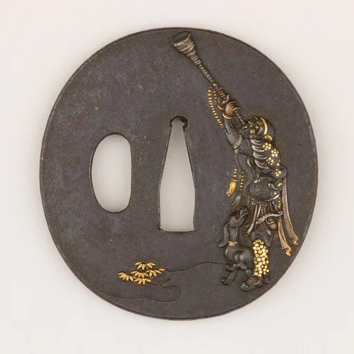 Sword guard (<i>Tsuba</i>) Depicting a Tartar (韃靼人図鐔)