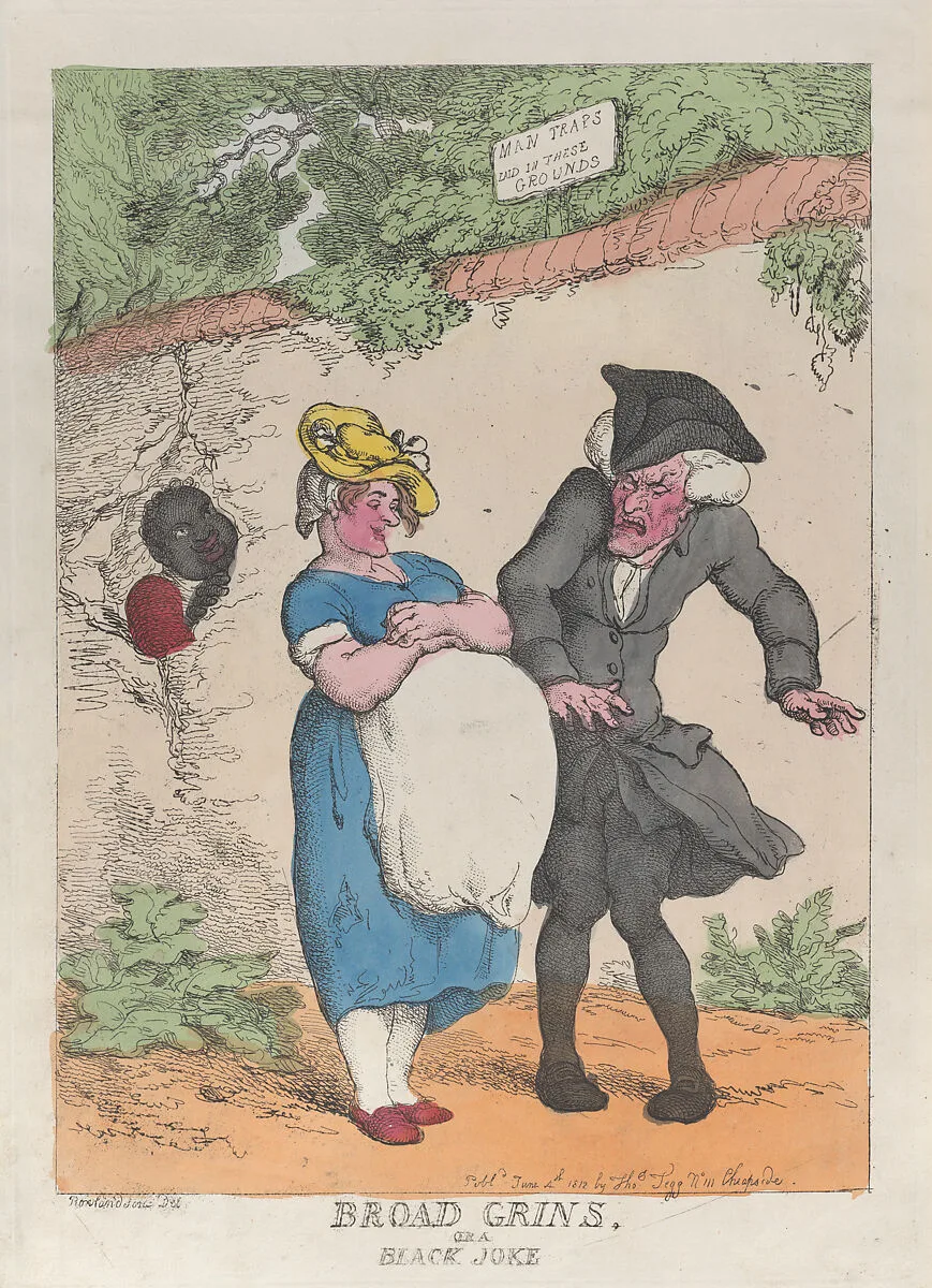 Broad Grins, or a Black Joke — Thomas Tegg|Thomas Rowlandson