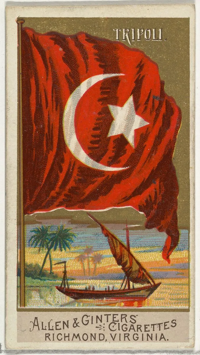 Tripoli, from Flags of All Nations, Series 2 (N10) for Allen & Ginter Cigarettes Brands — Allen & Ginter
