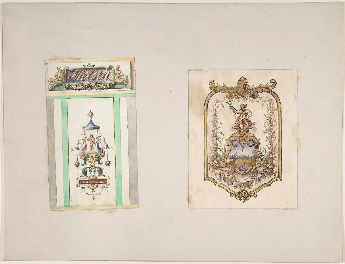 Two Designs for Ornamental Panels — Jules-Edmond-Charles Lachaise|Eugène-Pierre Gourdet