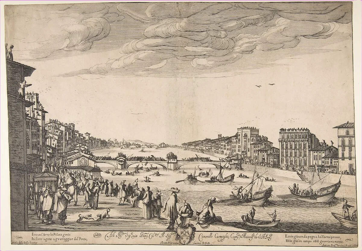 Game of the Bridge, Pisa — Stefano della Bella|Antonio Francesco Luccini|Cammillo Campiglia
