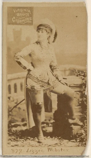 Card 879, Lizzie Webster, from the Actors and Actresses series (N45, Type 2) for Virginia Brights Cigarettes