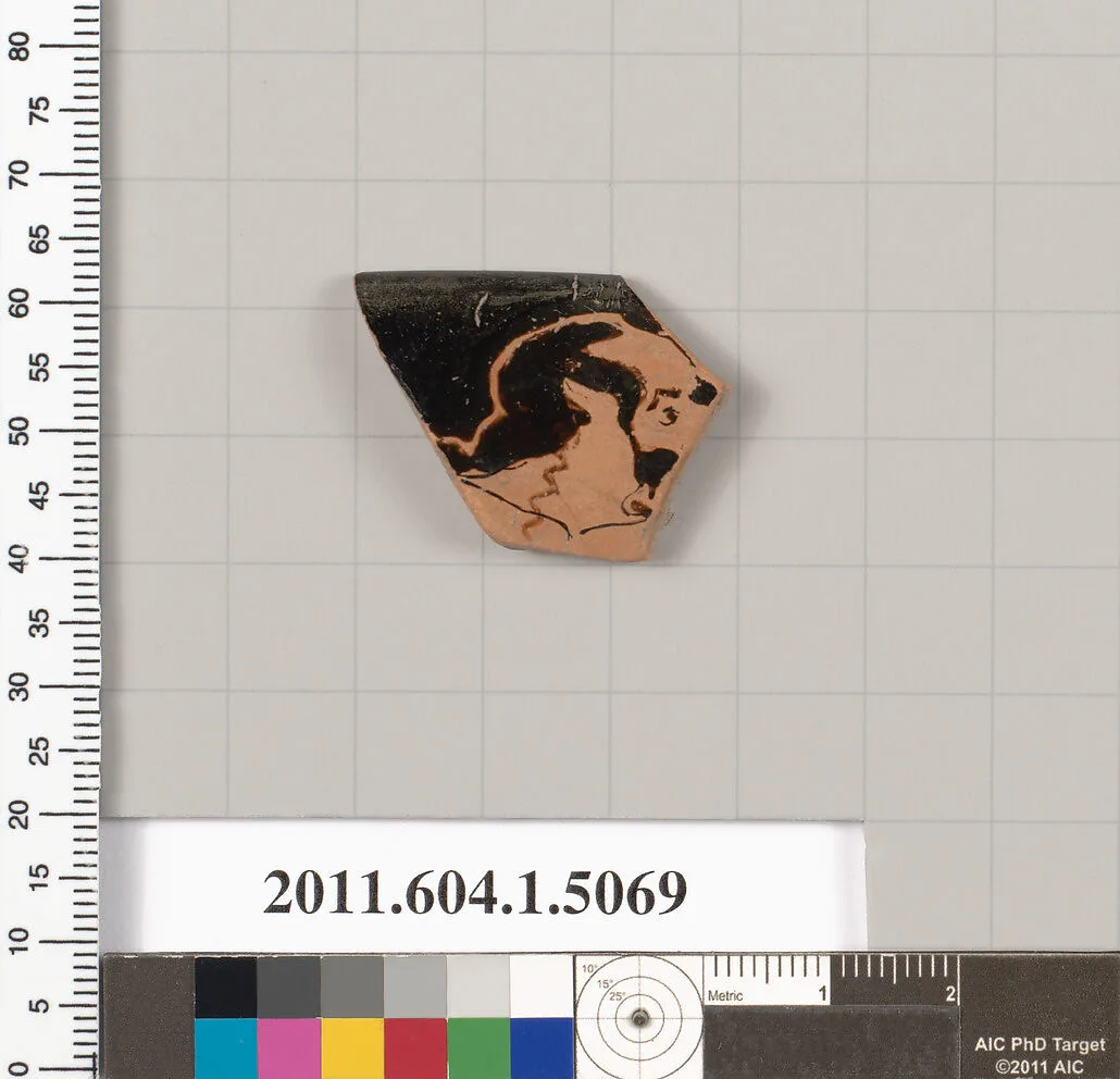 Terracotta rim fragment of a kylix (drinking cup) — Unknown