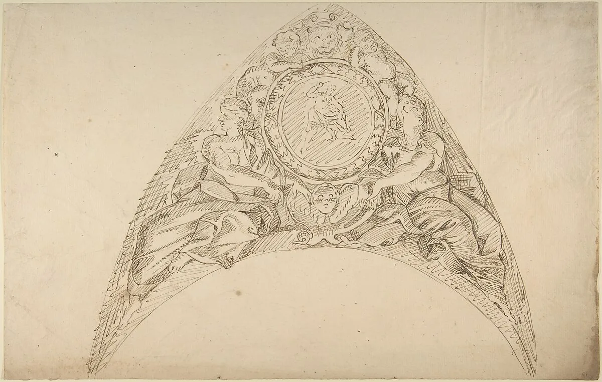 Design for a Pedentive Decoration — Anonymous, Italian, Piedmontese, 18th century
