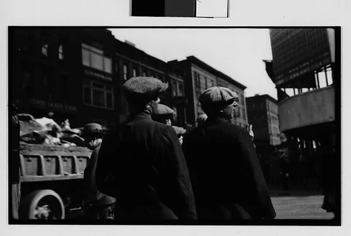 [Onlookers at Bloomingdale's Construction Site, Fifty-Ninth Street, From Behind, New York City]