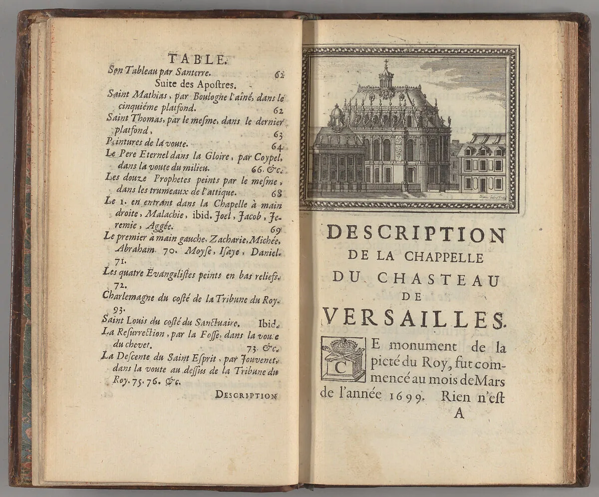 Description de la chapelle du chasteau de Versailles, et des ouvrages de sculpture et de peinture — André Felibien
