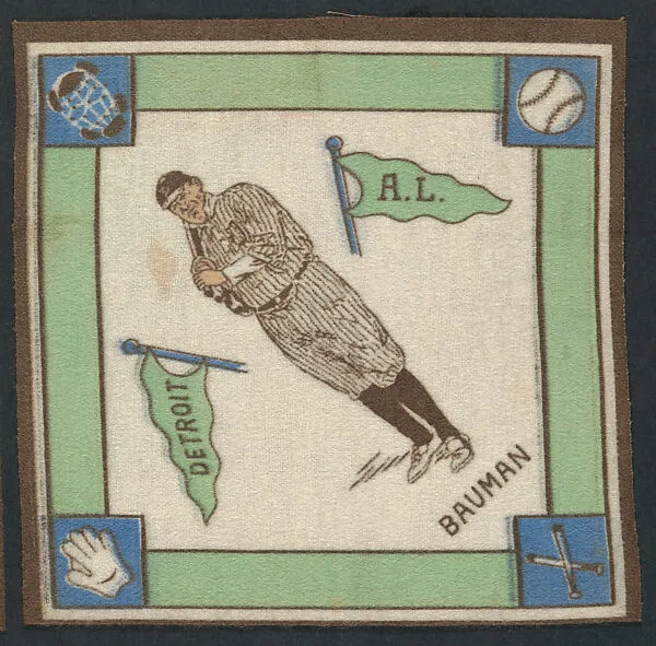 Paddy Bauman, Detroit, American League from Baseball Players Felt Blanket series (B18) — Unknown