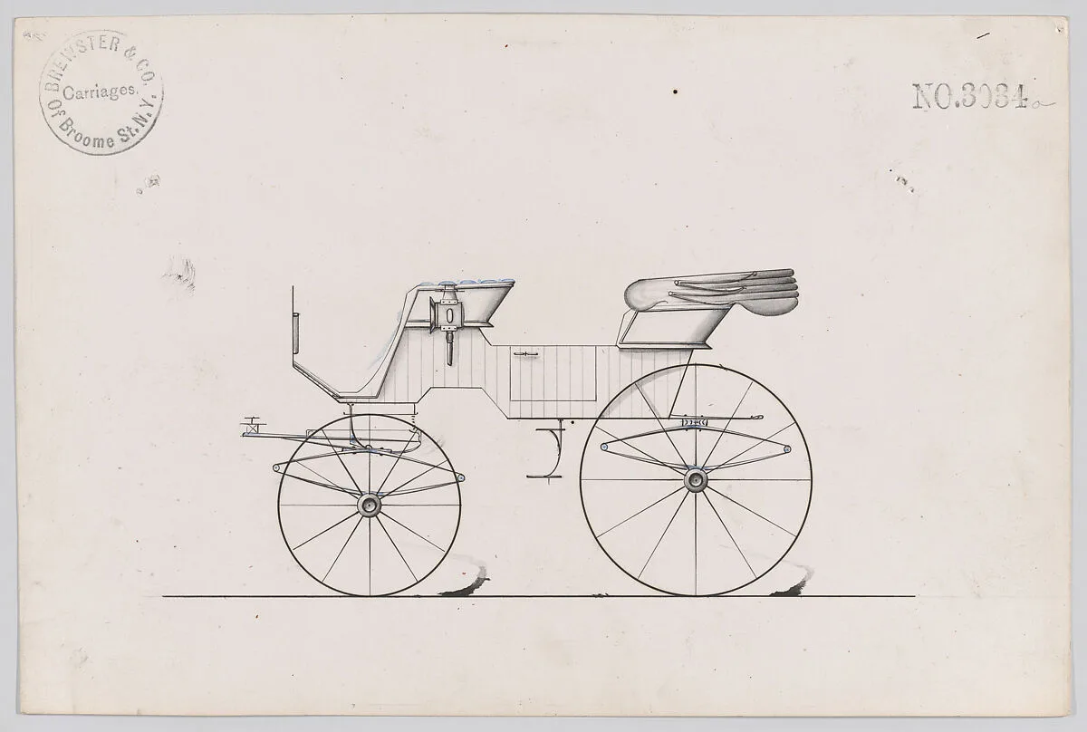Design for 4 seat Phaeton, no. 3034a — Brewster & Co.