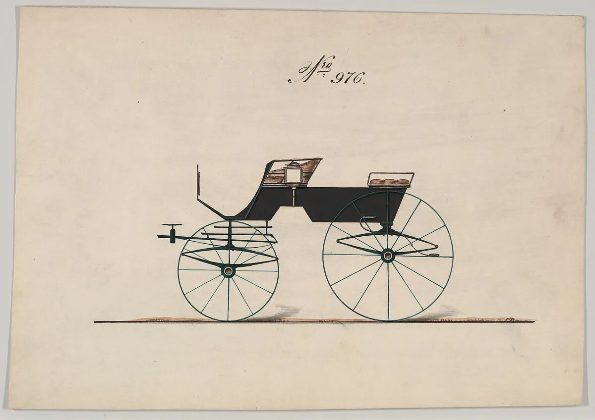 Design for 4 seat Phaeton, no top, no. 976 — Brewster & Co.|Channing Britton