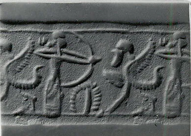 Cylinder seal with hunting scene — Unknown
