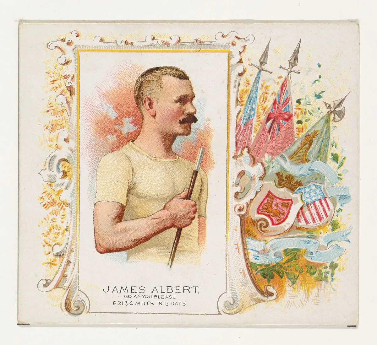 James Albert, Go As You Please, from World's Champions, Second Series (N43) for Allen & Ginter Cigarettes — Allen & Ginter|Lindner, Eddy & Claus