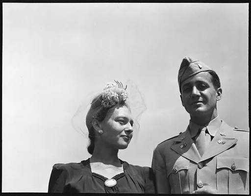 [Unidentified Couple on Roof of 441 East 92nd Street Apartment Building?, New York City]