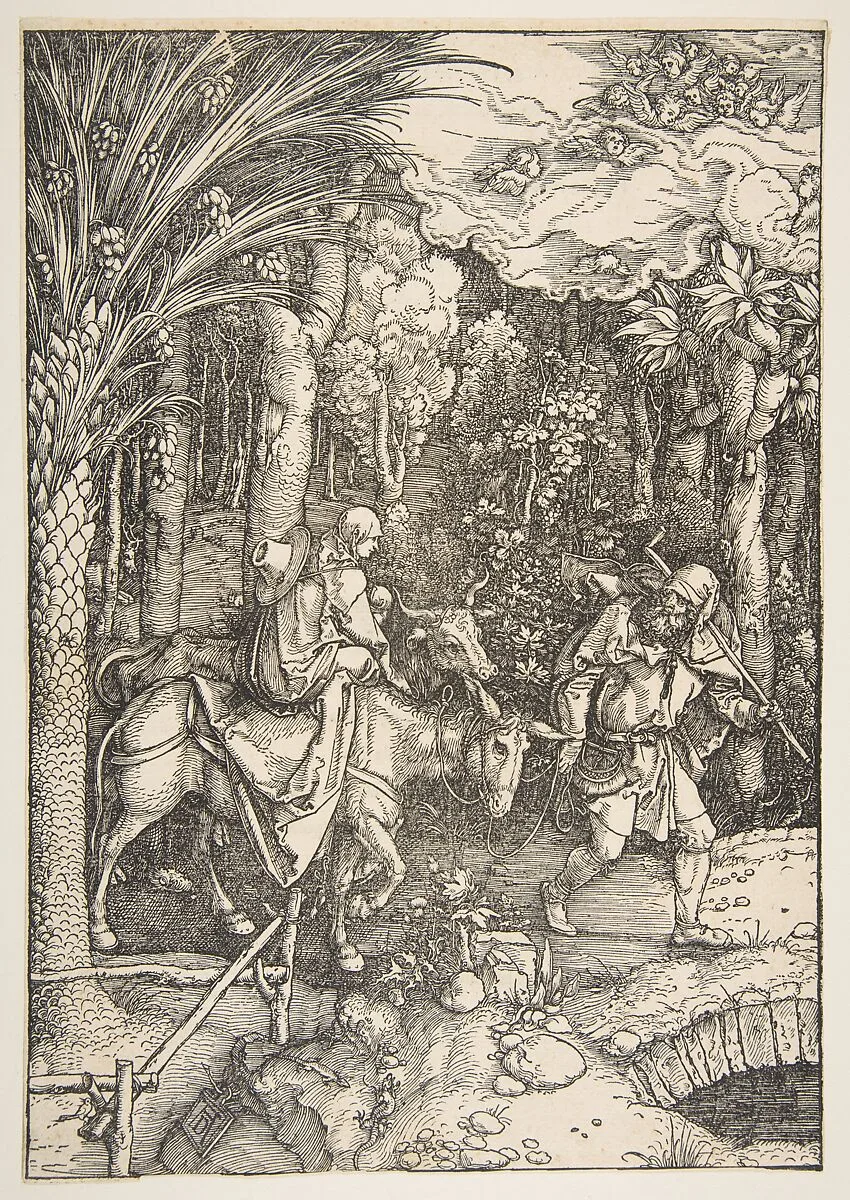 The Flight into Egypt, from The Life of the Virgin, from the Latin Edition — Albrecht Dürer