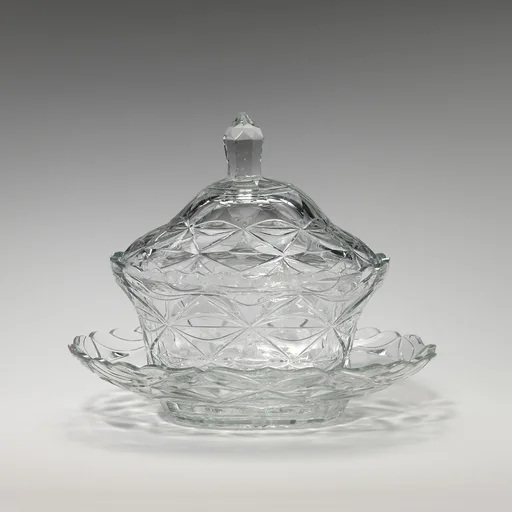 Bowl with cover and tray