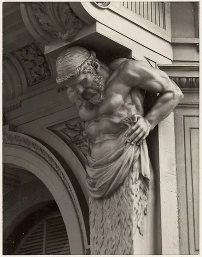 Cast Iron Figure, Old San Francisco Building, California