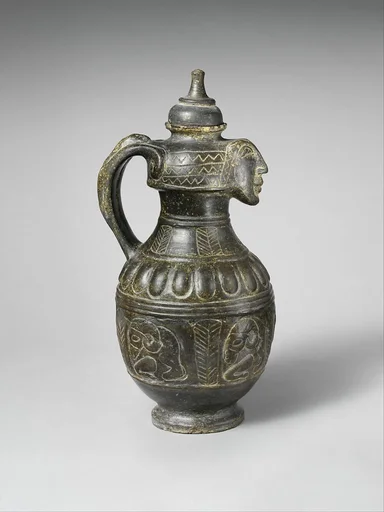 Terracotta jug with lid