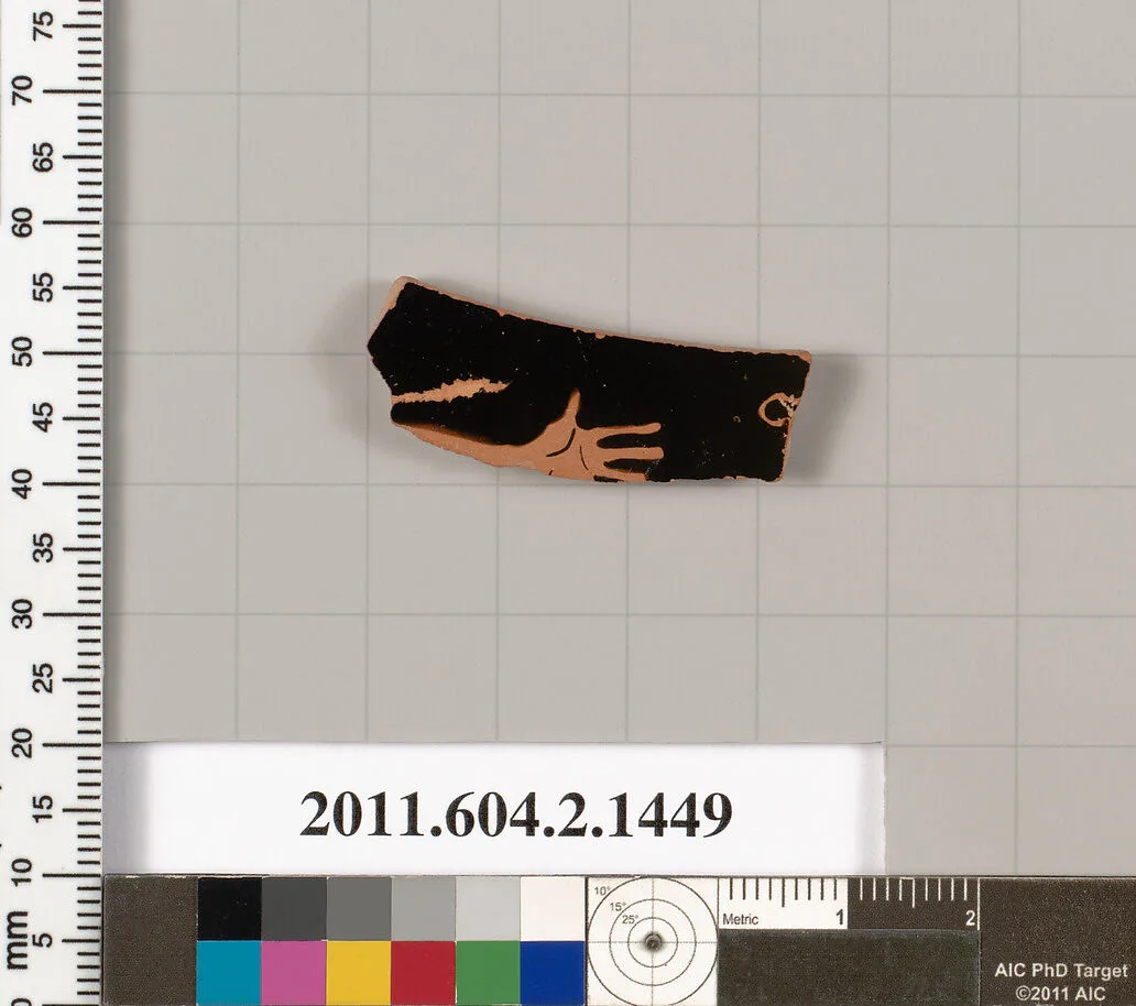 Terracotta fragment of a skyphos (deep drinking cup) — Unknown