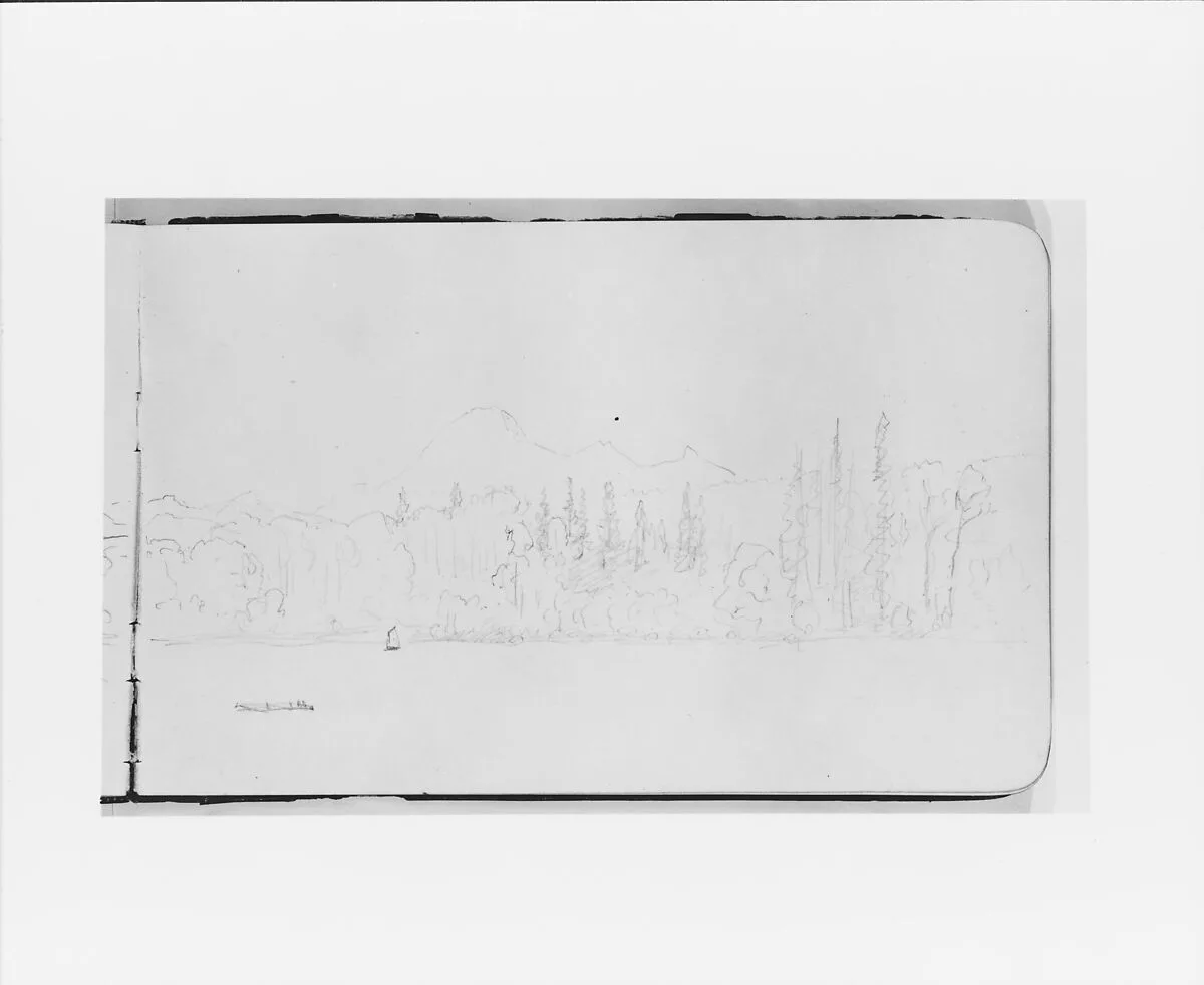 Fraser (?) River, Warnock (from Sketchbook) — Albert Bierstadt
