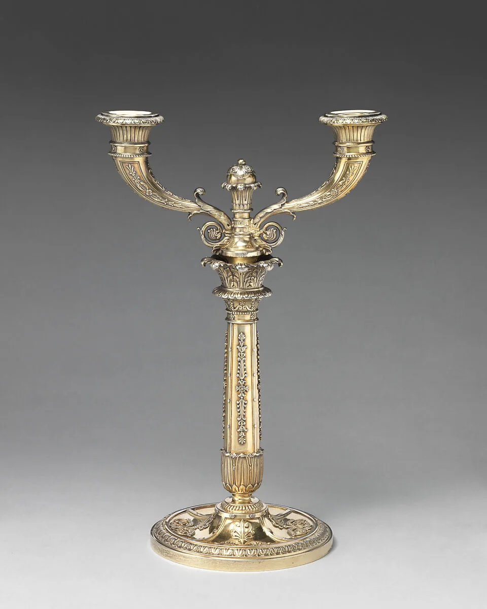 Two-branch candelabra — André Aucoc