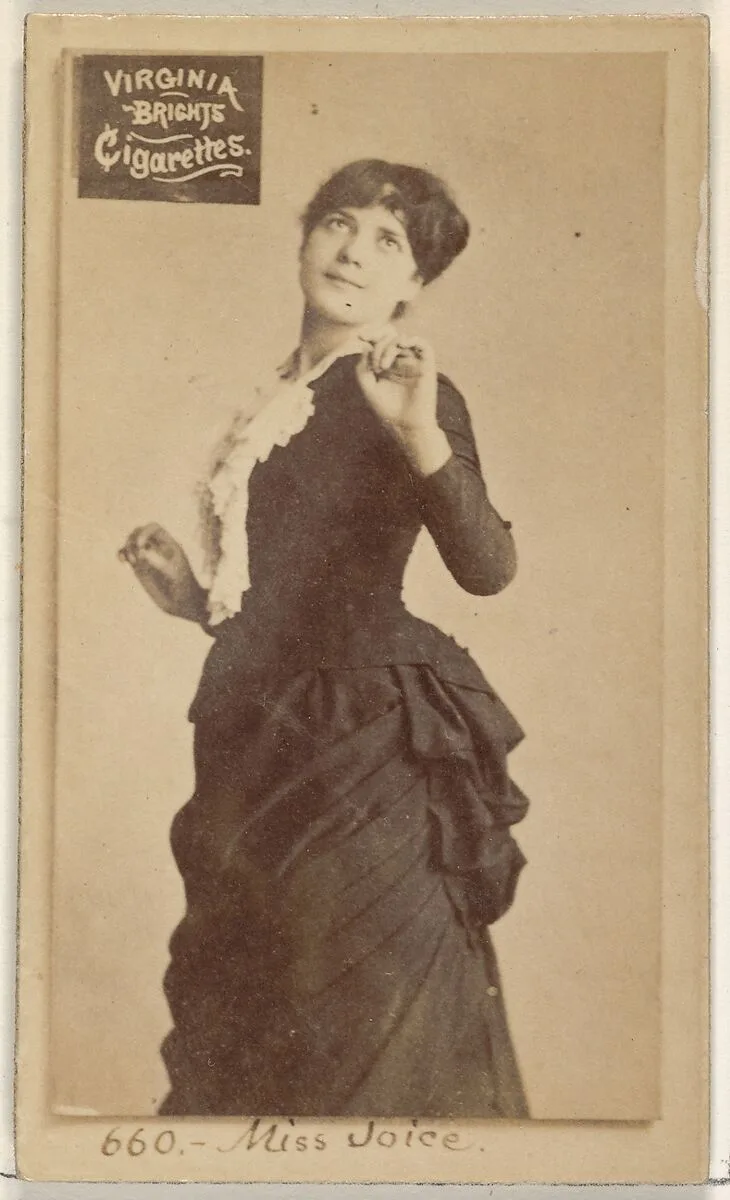 Card 660, Miss Joice, from the Actors and Actresses series (N45, Type 2) for Virginia Brights Cigarettes — Allen & Ginter