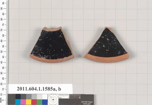 Terracotta fragments of kylikes (drinking cups)