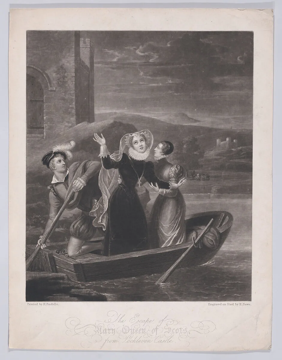 The escape of Mary, Queen of Scots from Loch Leven Castle — Mary, Queen of Scots|Henri Jean-Baptiste Fradelle|Henry Edward Dawe