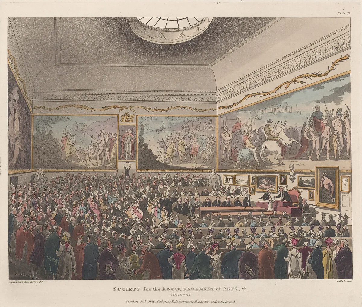 Society for the Encouragement of Arts etc., Adelphi — Rudolph Ackermann, London|Thomas Rowlandson|Auguste Charles Pugin|John Bluck
