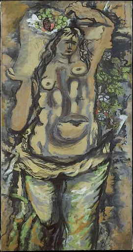 Woman Carrying a Basket of Fruit
