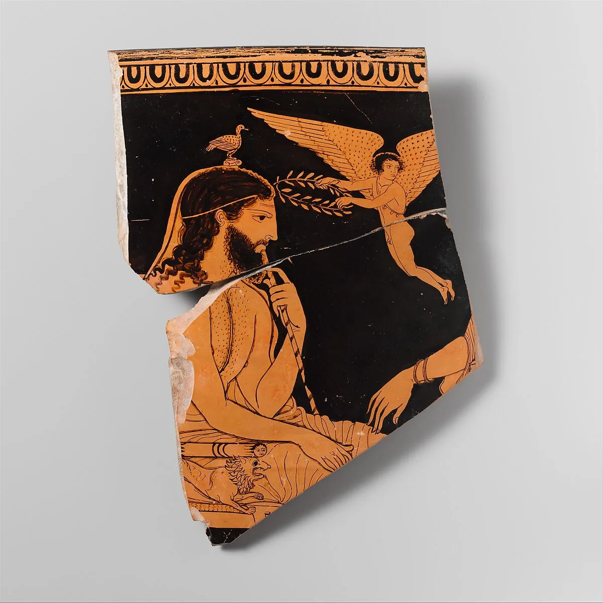 Fragment of a terracotta skyphos (deep drinking cup) — Palermo Painter