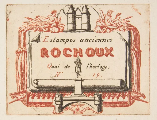 Address-card of the printseller, Rochoux