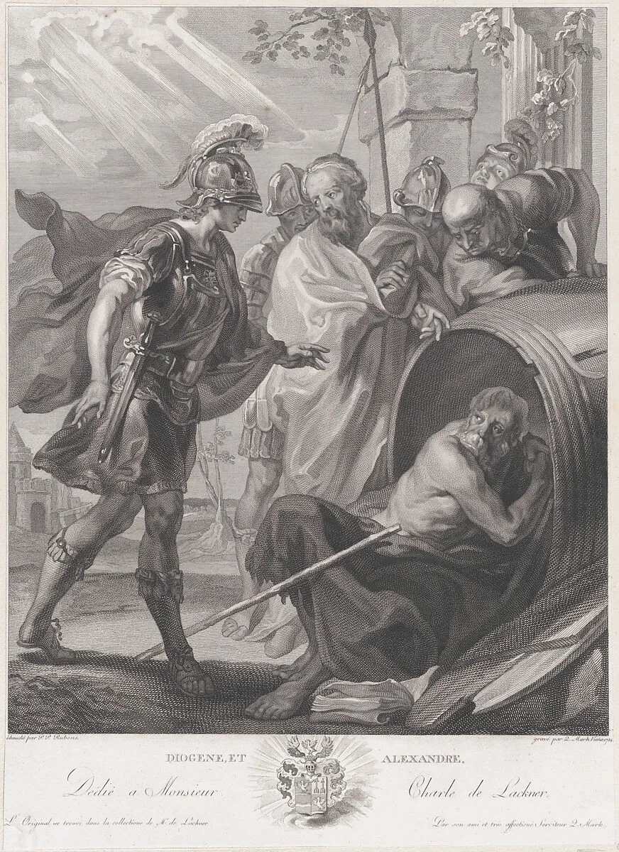 The meeting of Diogenes of Sinope and Alexander the Great — Quirin Mark|Peter Paul Rubens