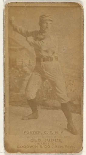 Elmer Ellsworth Foster, Center Field, New York, from the Old Judge series (N172) for Old Judge Cigarettes