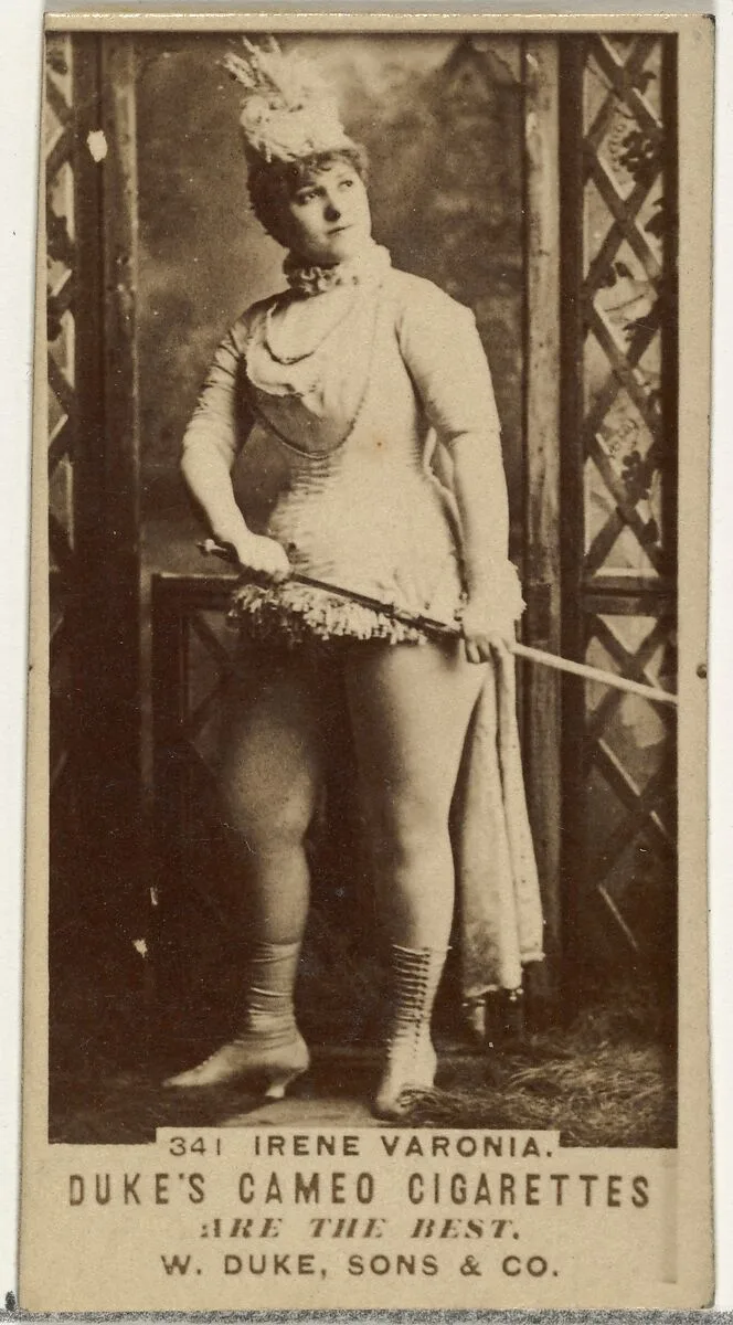 Card Number 341, Irene Varonia, from the Actors and Actresses series (N145-5) issued by Duke Sons & Co. to promote Cameo Cigarettes — W. Duke, Sons & Co.