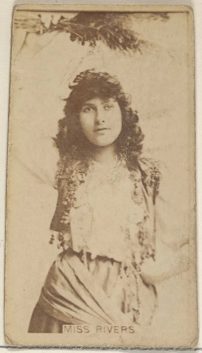 Miss Rivers, from the Actors and Actresses series (N45, Type 8) for Virginia Brights Cigarettes — Allen & Ginter