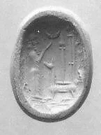 Stamp seal (octagonal pyramid) with cultic scene — Unknown