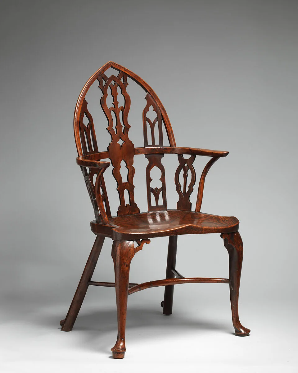 Gothic Windsor armchair (one of a pair) — Unknown