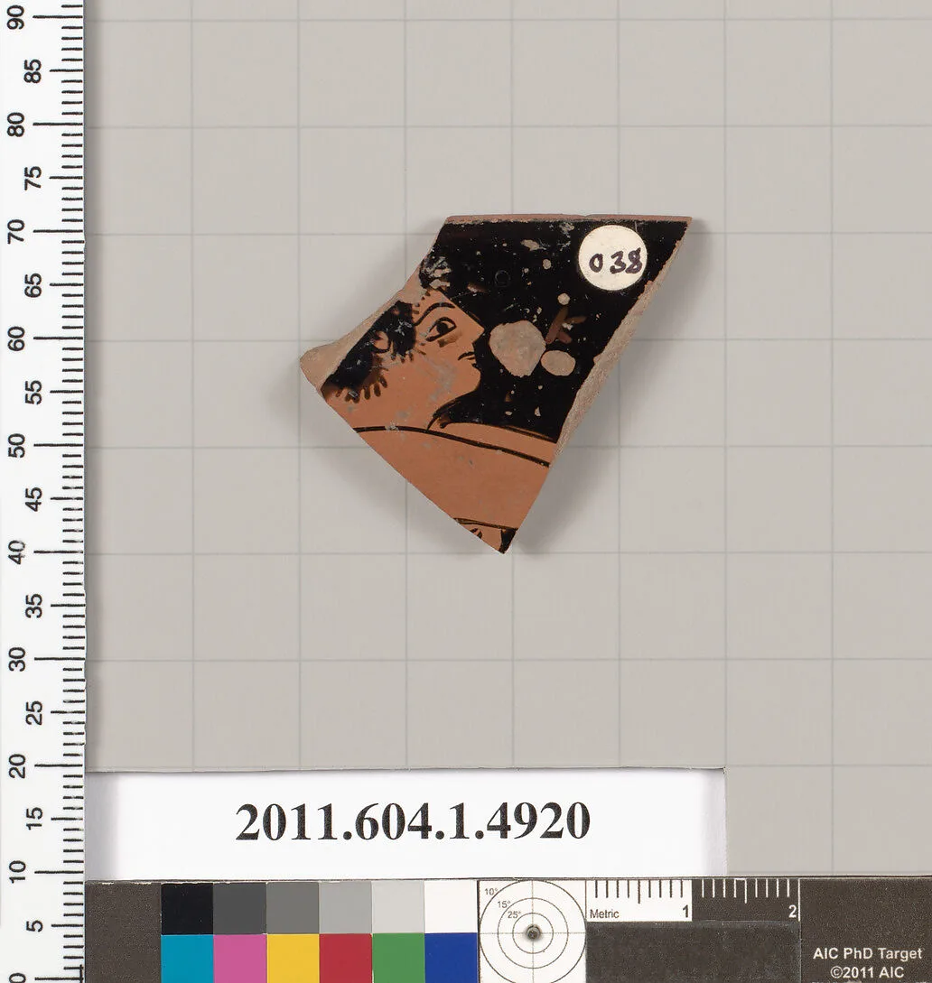 Terracotta rim fragment of a kylix (drinking cup) — Unknown