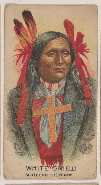 White Shield, Southern Cheyenne, insert card from the Indian Chiefs series (D46), issued by the Weber Baking Company — Weber Baking Company