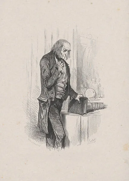 Old man in Contemplation — Charles-Albert Arnoux Bertall|Félix Leblanc