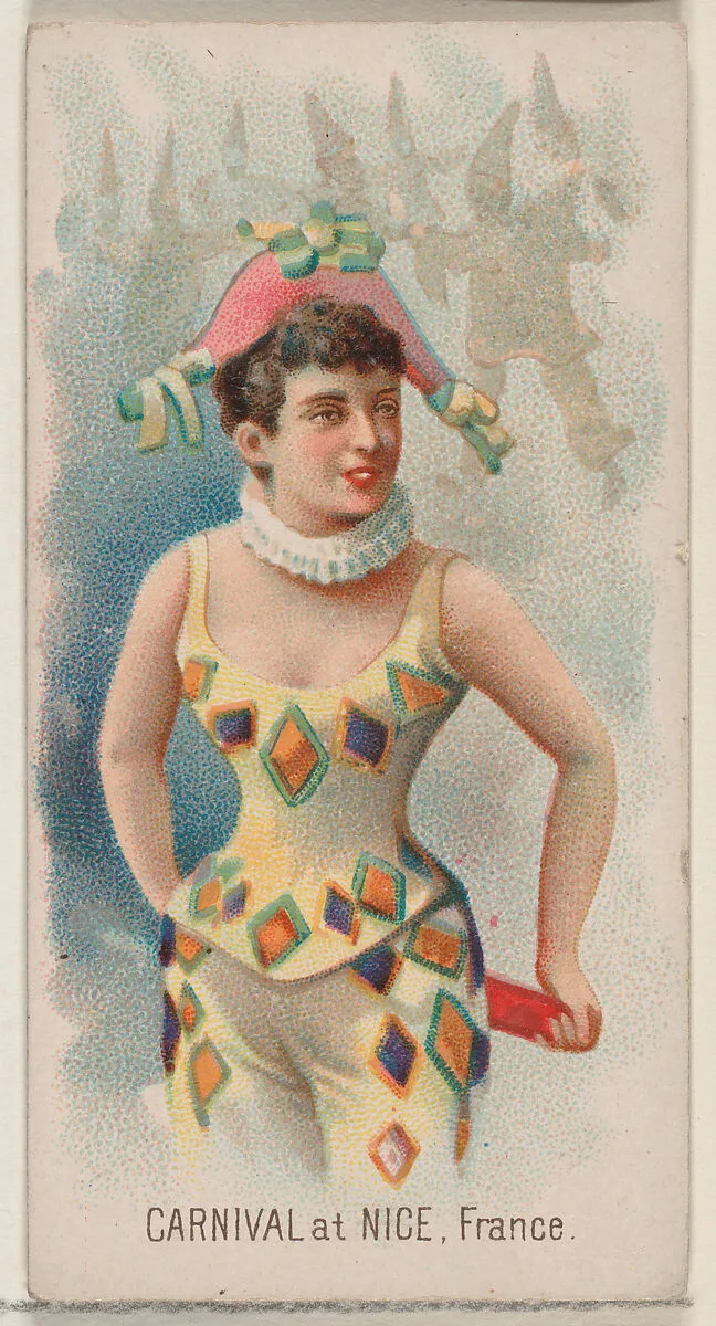 Carnival at Nice, France, from the Holidays series (N80) for Duke brand cigarettes — W. Duke, Sons & Co.|George S. Harris & Sons