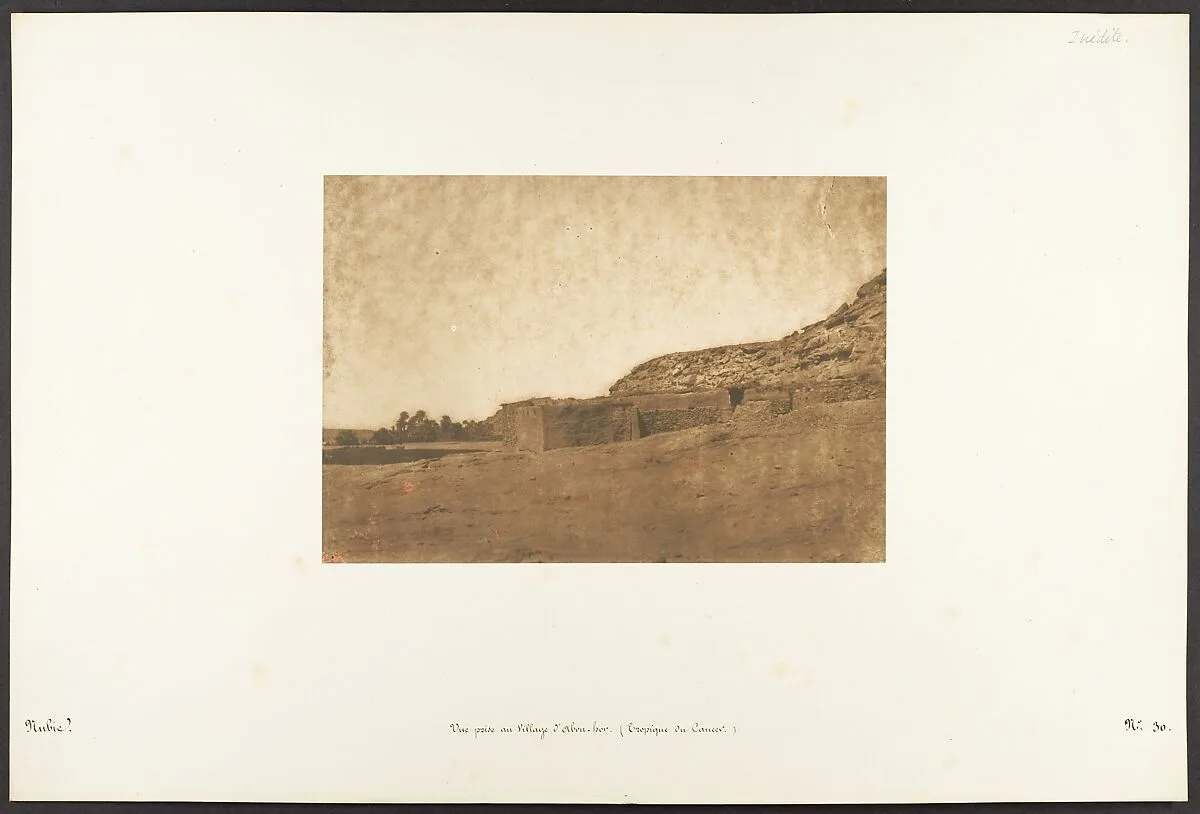 Vue prise au Village d'Abou-hor (Tropique du Cancer) — Maxime Du Camp