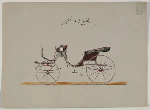 Design for Cabriolet or Victoria, no. 3882