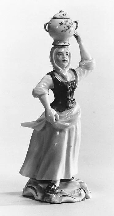 Female figure carrying a vessel — Frankenthal Porcelain Manufactory
