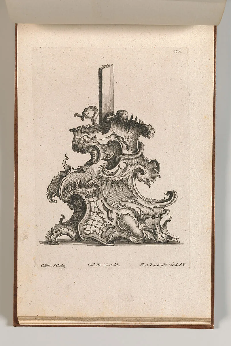 Design for the Base of a Crucifix, Plate 3 from: 'Neü inventierte Crucifix= Stöcke' — Carl Pier|Jacob Gottlieb Thelot|Martin Engelbrecht