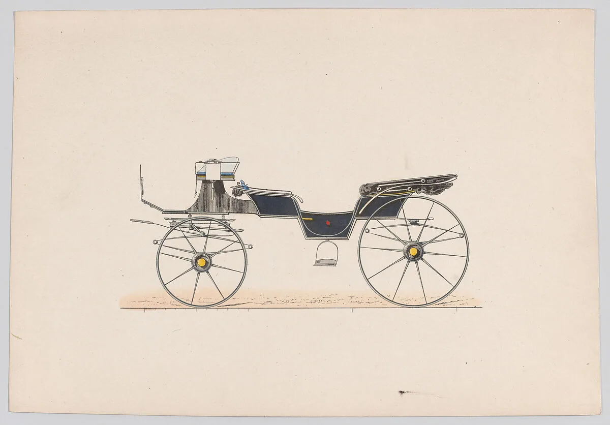 Design for Vis-A-Vis Carriage — Anonymous, French, 19th century
