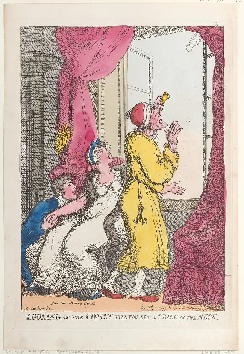 Looking at the Comet till You Get a Crick in the Neck — Thomas Rowlandson|Thomas Tegg