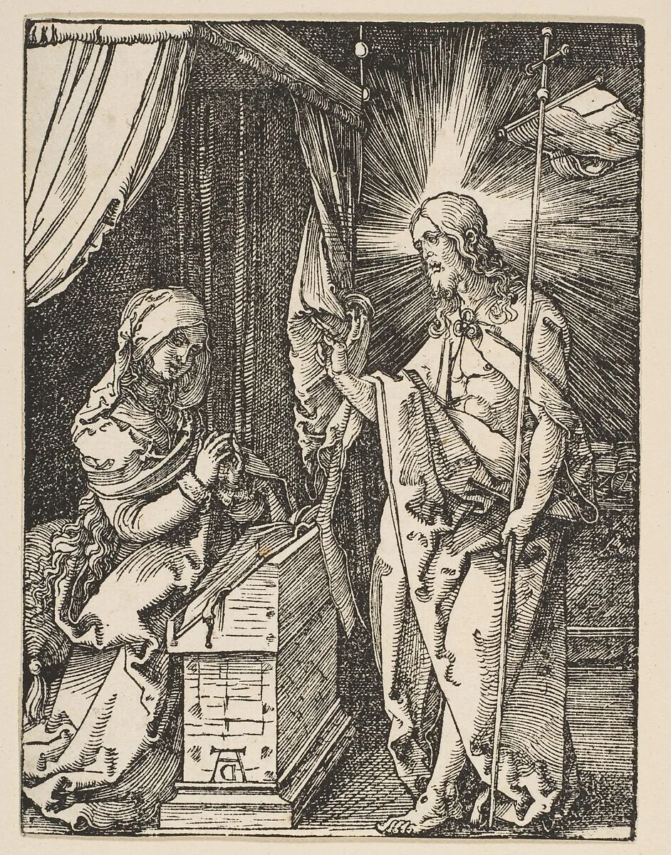 Christ Appearing to His Mother, from "The Small Passion" — Albrecht Dürer