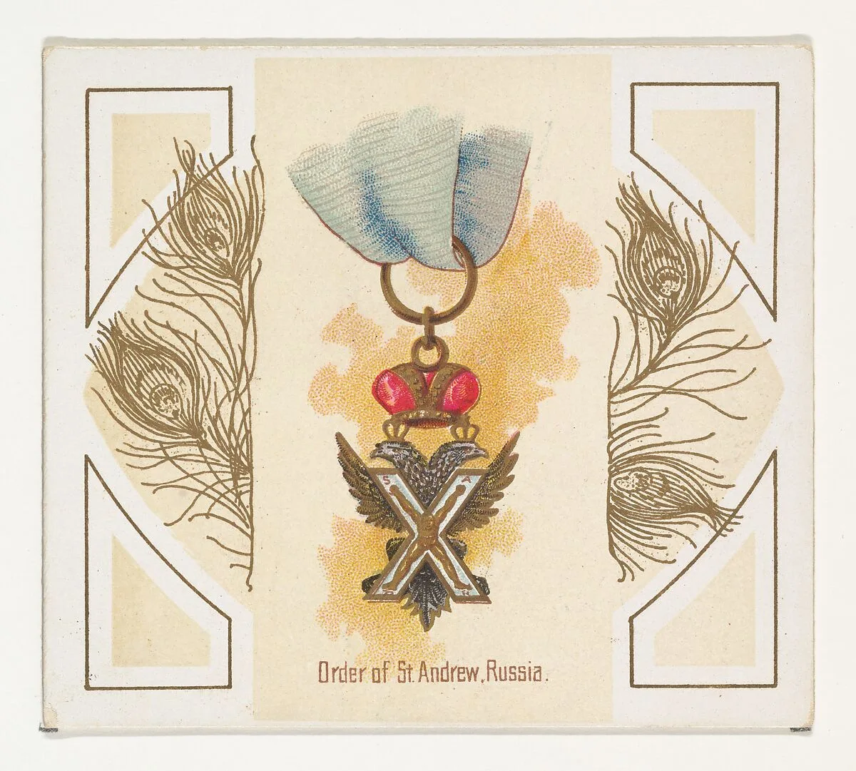 Order of Saint Andrew, Russia, from the World's Decorations series (N44) for Allen & Ginter Cigarettes — Allen & Ginter|Lindner, Eddy & Claus